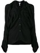 Loewe Shirt With Gathered Front - Black