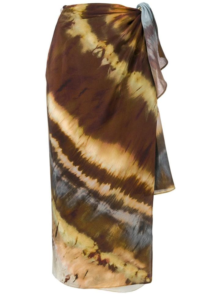 Weekend Max Mara Wrap Midi Skirt - Brown