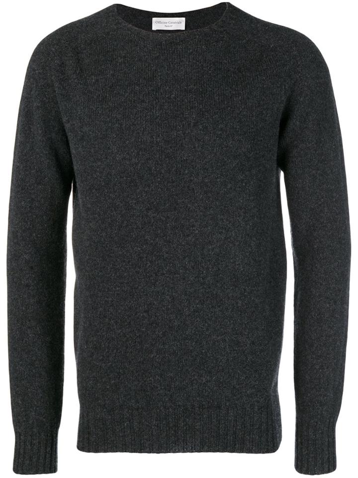 Officine Generale Seamless Crew Neck Sweater - Grey