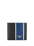 Prada Panelled Bi-fold Wallet - Black