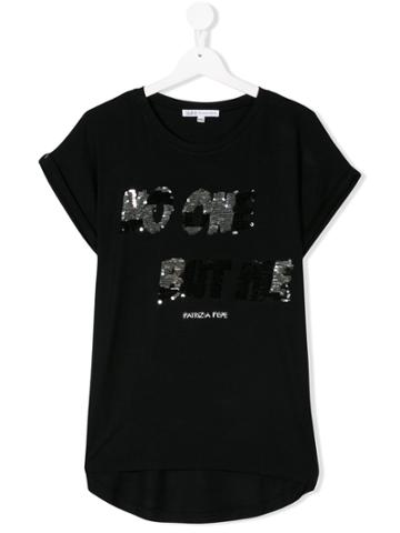 Patrizia Pepe Junior Teen Sequin-embellished T-shirt - Black