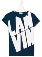 Lanvin Enfant Contrast Logo T-shirt - Blue