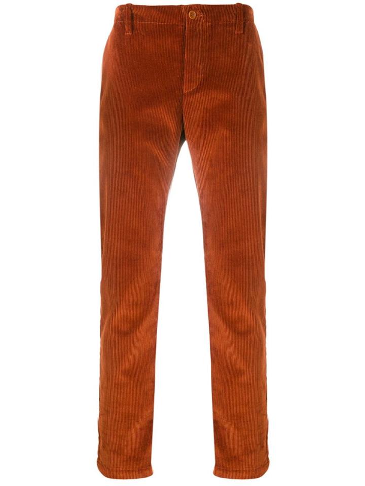 Ymc Ribbed Straight Leg Trousers - Orange