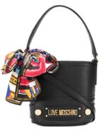 Love Moschino Scarf-detail Bucket Bag - Black