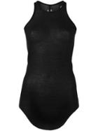 Rick Owens Curved Hem Tank Top, Women's, Size: 38, Black, Viscose/silk
