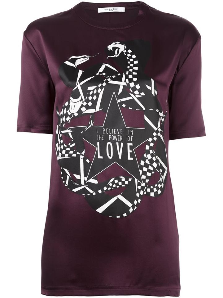 Givenchy Snake Print Satin T-shirt