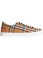 Burberry Rainbow Vintage Check Sneakers - Yellow & Orange