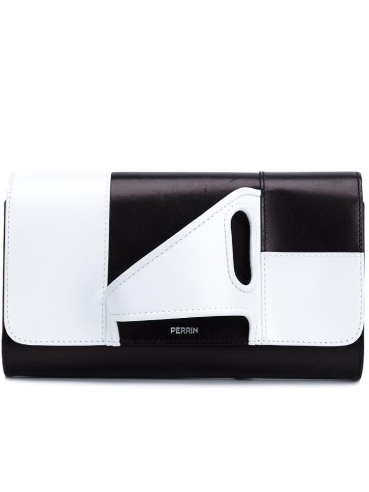 Perrin Paris Glove Handle Colour Block Clutch