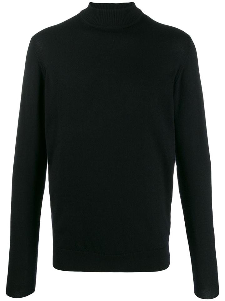 Karl Lagerfeld Turtleneck Fine Knit Jumper - Black