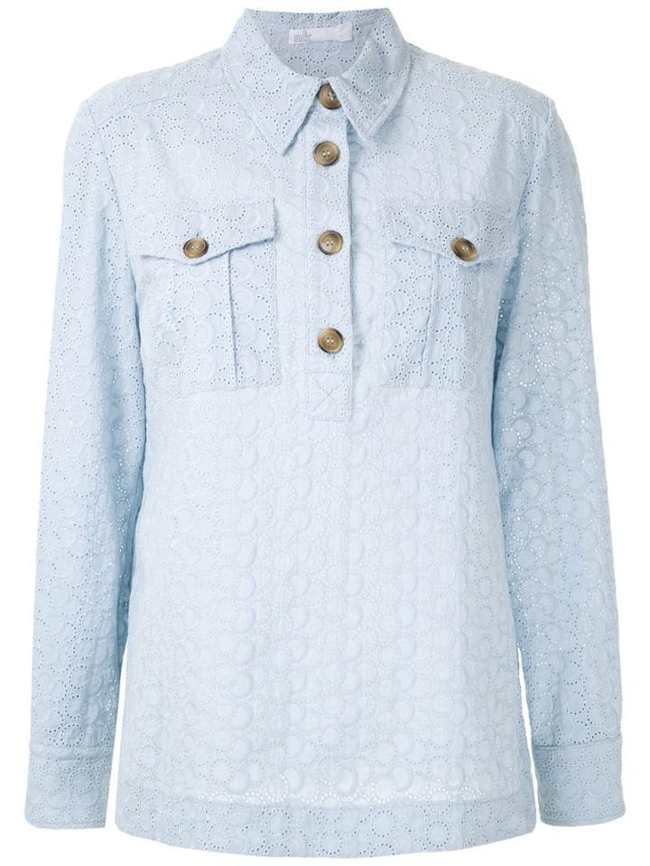 Nk Broderie Anglaise Karin Shirt - Blue