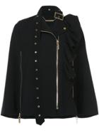 Thomas Wylde Baron Ruffle Detail Jacket - Black