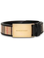 Burberry Plaque Buckle 1983 Check And Leather Belt - Neutrals