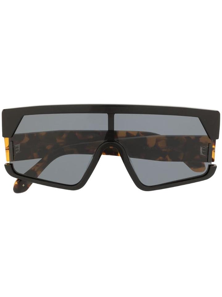 Karen Walker Crazy Tort Sunglasses - Black