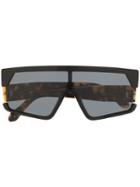 Karen Walker Crazy Tort Sunglasses - Black