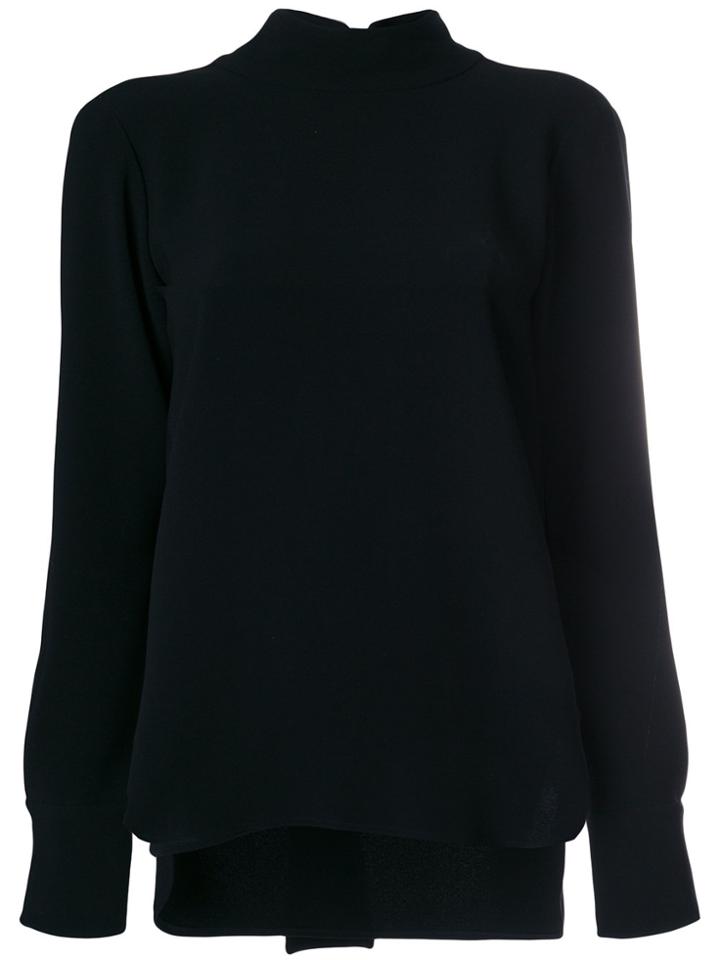 Alberto Biani Plain Flared Top - Black