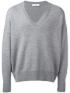 Ami Alexandre Mattiussi Oversized V Neck Sweater - Grey