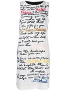 Boutique Moschino Love Letter Print Dress - White