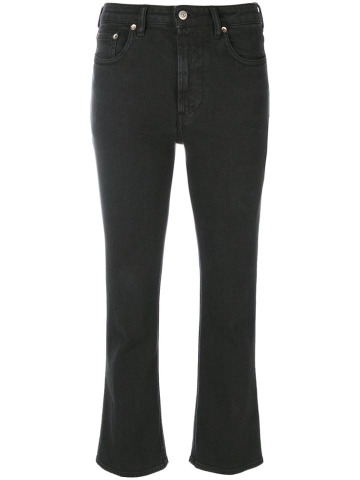 Golden Goose Deluxe Brand Flared Cropped Jeans - Black