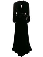 Maria Lucia Hohan Kamelia Velvet Evening Dress - Black