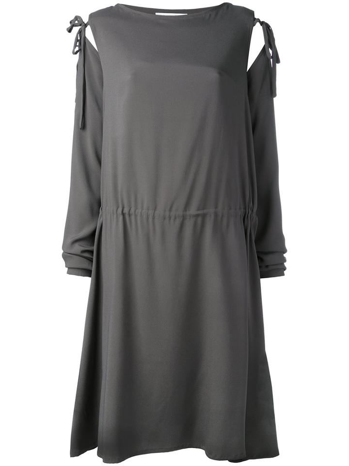 Société Anonyme - Tied Sleeve Dress - Women - Silk - 2, Grey, Silk