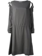 Société Anonyme - Tied Sleeve Dress - Women - Silk - 2, Grey, Silk