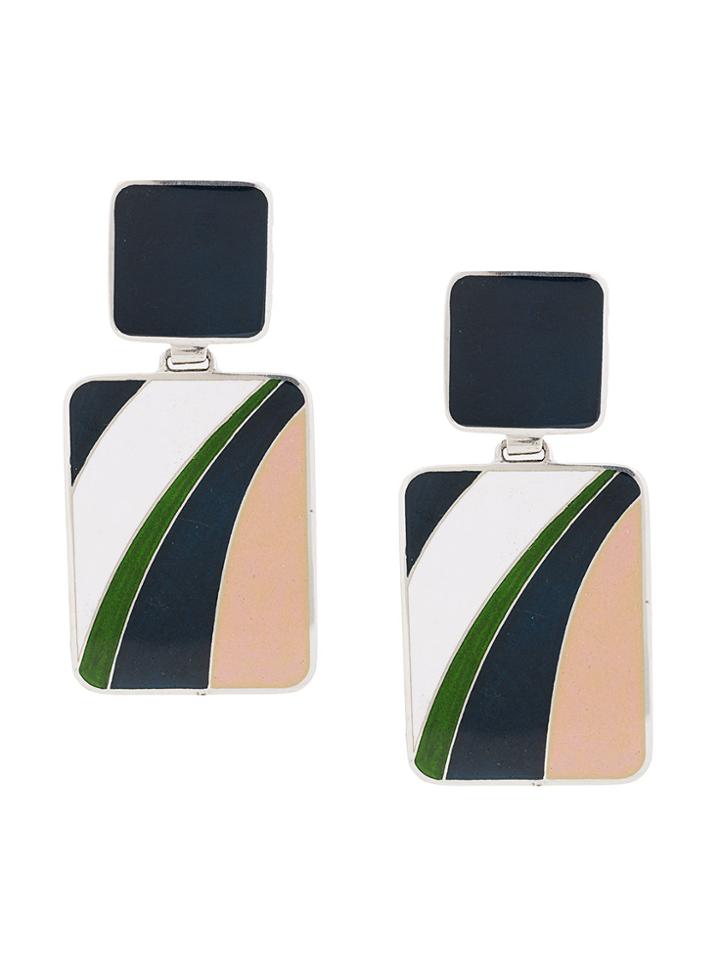 Silhouette Square Earrings - Multicolour