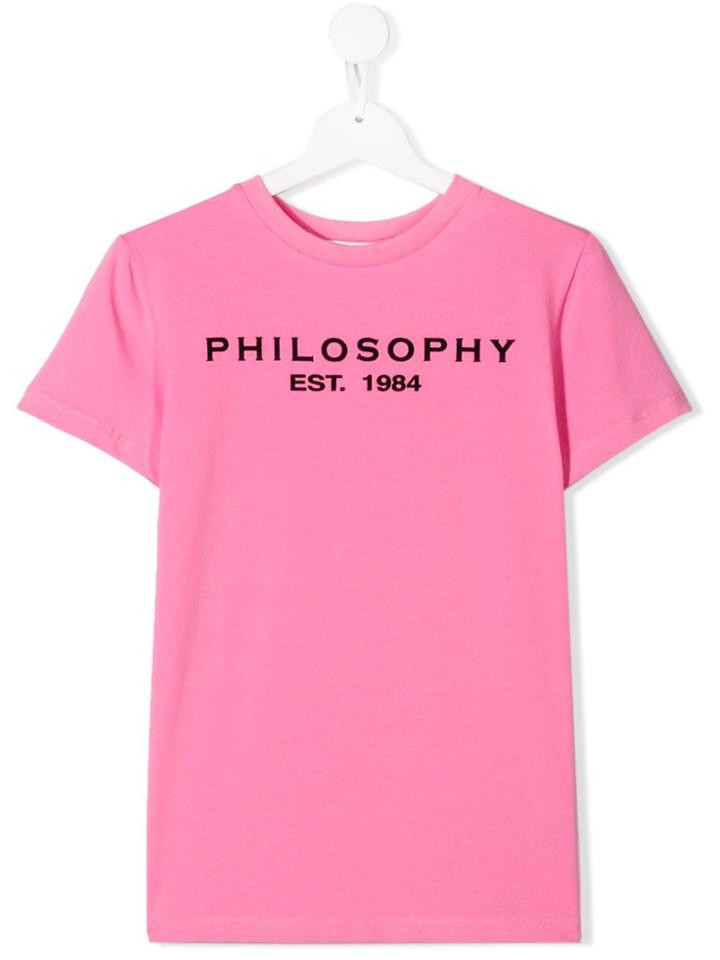 Philosophy Di Lorenzo Serafini Kids Teen Logo Print T-shirt - Pink
