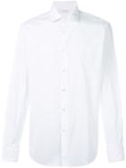 Boglioli Stretch Poplin Shirt, Men's, Size: 39, White, Cotton/spandex/elastane