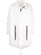 Coach Hooded Military-style Trench Coat - White