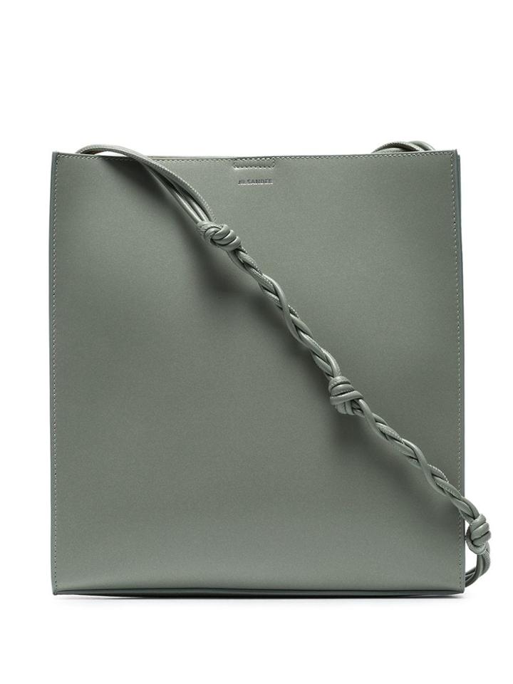 Jil Sander Light Green Tangle Medium Leather Bag
