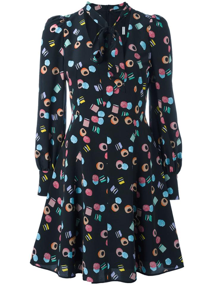 Marc Jacobs Licorice Print Dress - Black