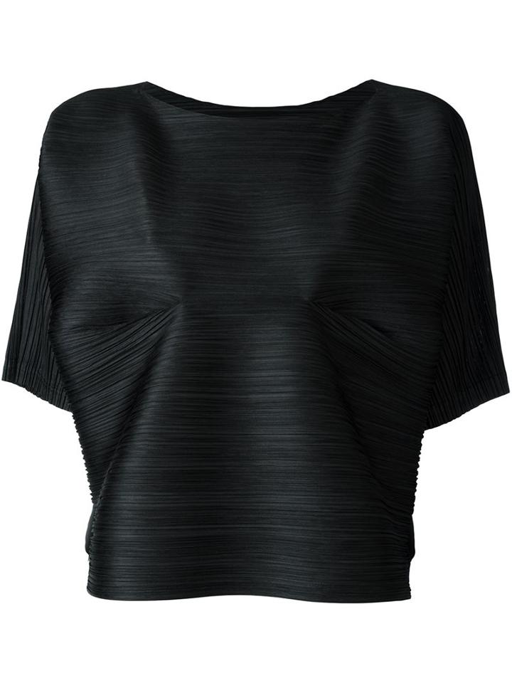 Pleats Please By Issey Miyake Plissé Blouse, Women's, Size: V, Black, Polyester