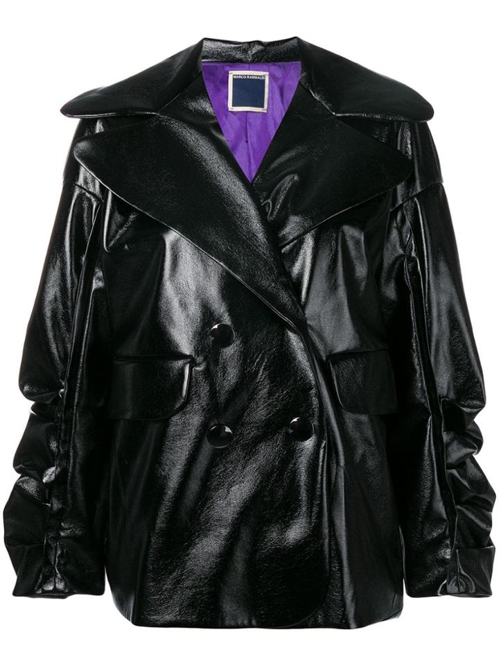 Marco Rambaldi Pvc Double-breasted Jacket - Black