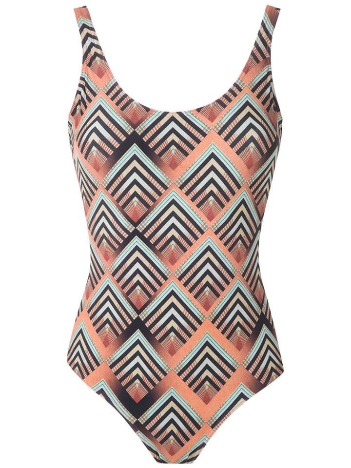 Lygia & Nanny Teresa Printed Swimsuit - Orange