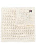Moncler Ribbed Knit Scarf - White