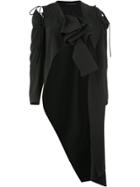 Yohji Yamamoto Asymmetric Ruffle Jacket - Black