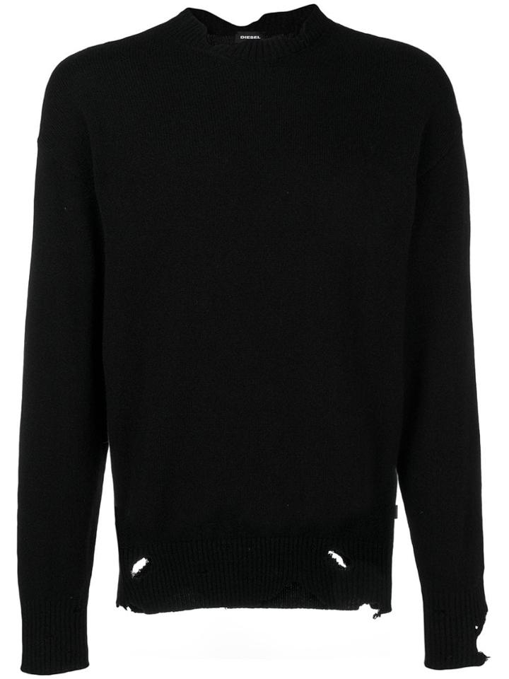 Diesel Distressed Jumper - Black