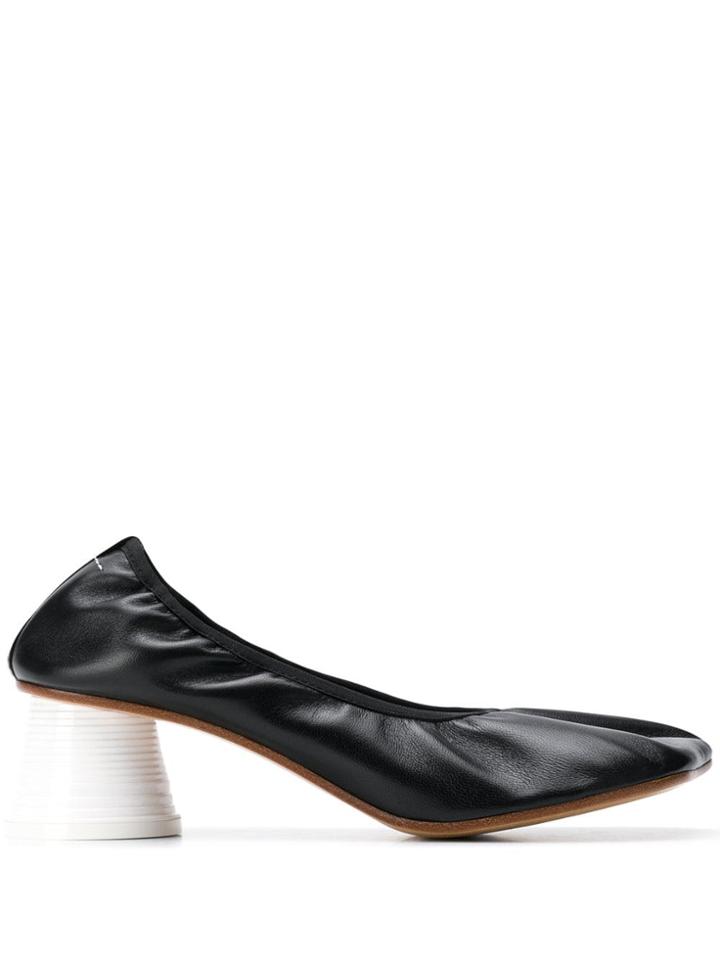 Mm6 Maison Margiela Contrast-heel Pumps - Black