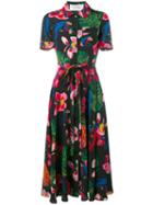Valentino Tropical Dream Print Wrap Dress, Women's, Size: 46, Silk