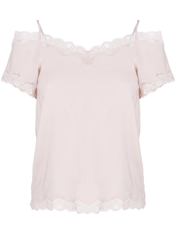 Max & Moi Lace Trim Camisole - Pink & Purple