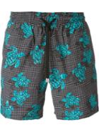 Vilebrequin Checked Turtle Print Swim Shorts