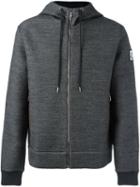 Moncler Gamme Bleu Hood Zip-up Sweatshirt, Men's, Size: Xl, Grey, Cotton/acrylic/wool/polyamide