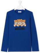 Moschino Kids Teen Teddy Bear Print Sweatshirt - Blue