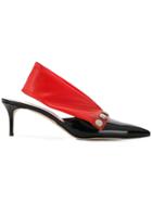 Christopher Kane Latex Sling Back - Black