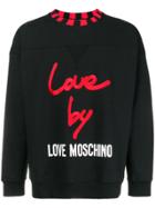 Love Moschino Logo Colour-block Sweatshirt - Black