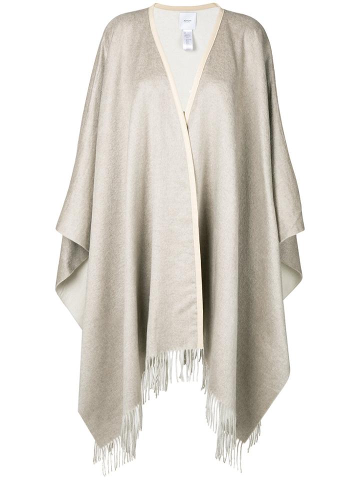Agnona Wrap Around Poncho - Nude & Neutrals
