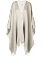Agnona Wrap Around Poncho - Nude & Neutrals