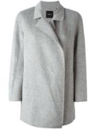 Theory Short Coat, Women's, Size: Xs, Grey, Cashmere/wool