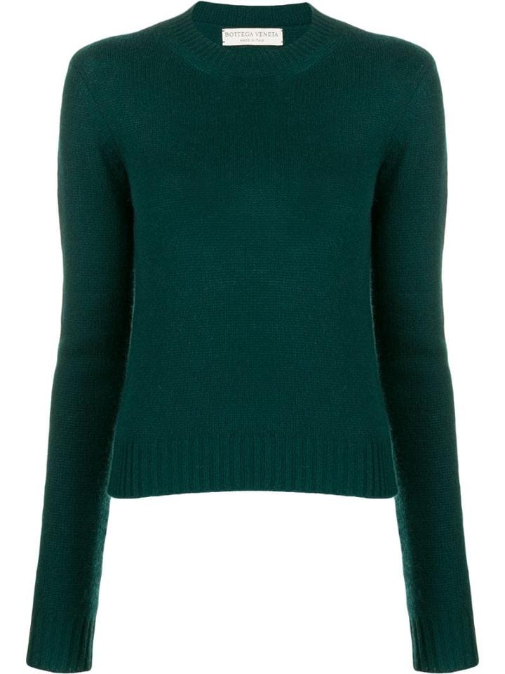 Bottega Veneta Cropped Knitted Sweater - Green