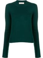 Bottega Veneta Cropped Knitted Sweater - Green